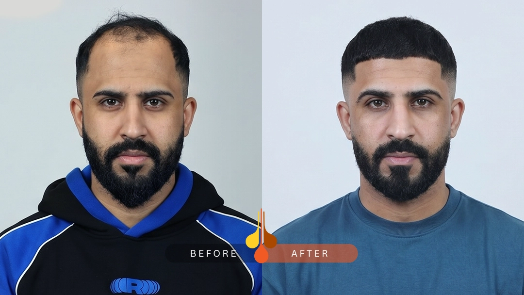 Before and after scalp hair transplant in ksa